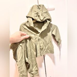 Carter's purely soft Olive Green Baby Hoodie set